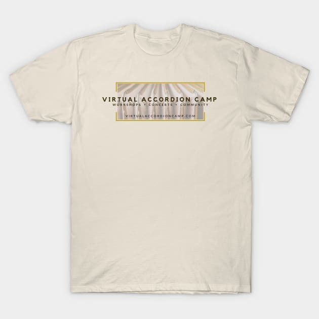 Virtual Accordion Camp (logo with tag) T-Shirt by Alex Cumming Music